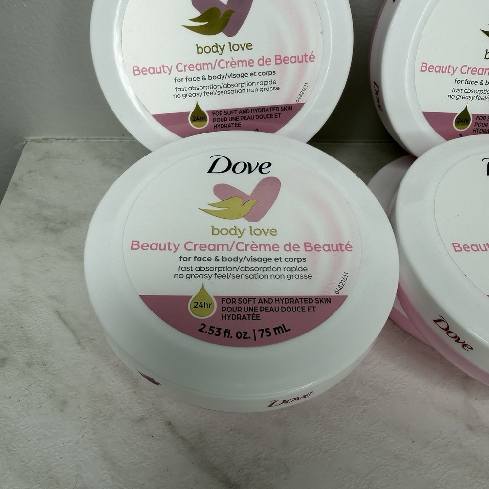 Dove Body Love Beauty Cream 6 Pack 2.53 Oz